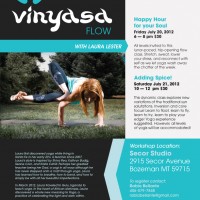 Yoga workshop flyer for Laura Lester of Yoga Room OKC