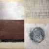 Hastings - 48x48 - Acrylic, pencil, sand on birch panel by christie owen