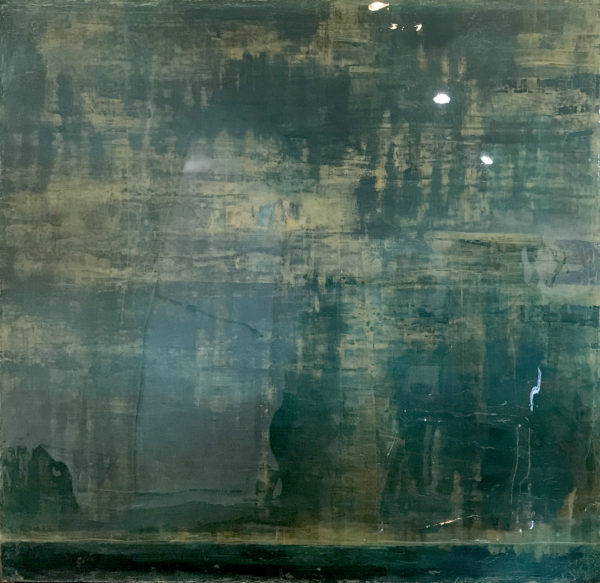 happy go lucky acrylic with resin on wood 48x48 inch by christie owen